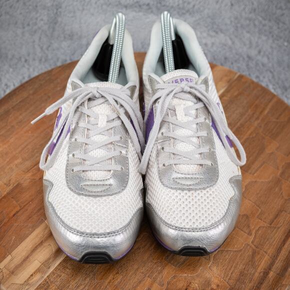 CONVERSE RETRO ONE STAR RUNNING SHOES PURPLE-SILVER-WHITE WOMEN'S SIZE 10 - Picture 2 of 7